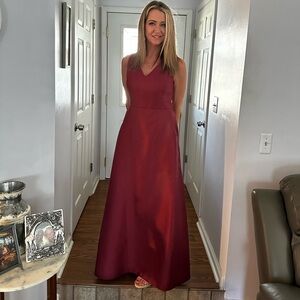 ALFRED SUNG Burgundy Maxi Dress